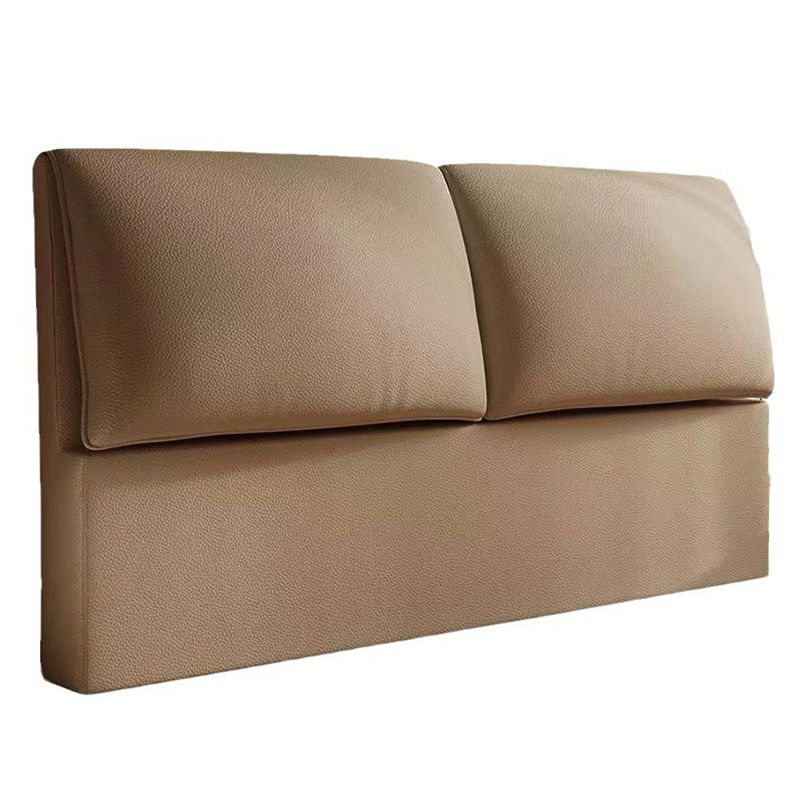 Trendy Panel Headboard in Natural Wood with No Distressing, Rectangle Shape for King/Queen/Full Bed, Cotton Upholstery, Standard Height