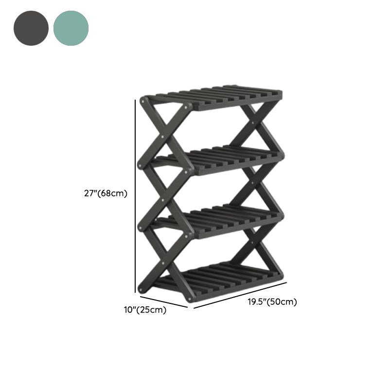 Art Deco Bambusa Rectangle Shoe Rack with 6/4/5 Shelves, Capacity for 1-30 Pairs, Drawing Room