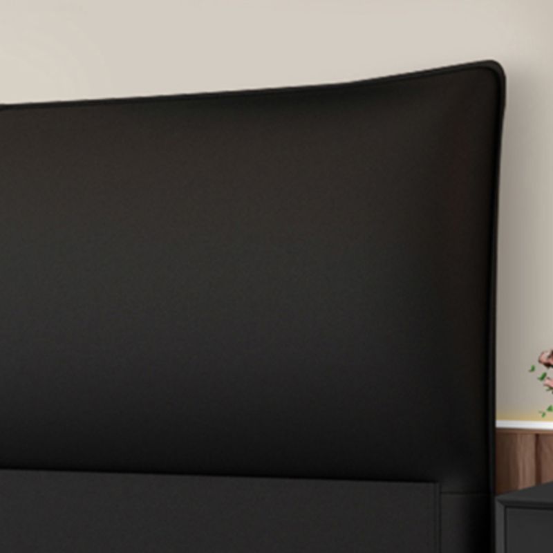 Trendy Panel Headboard in Natural Wood with No Distressing, Rectangle Shape for Queen/Full Bed, Featuring Sponge Upholstery and Standard Height