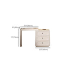 Chalk Modish Large/Standard Makeup Vanity with Laminate Table Top and 6/3 Drawers