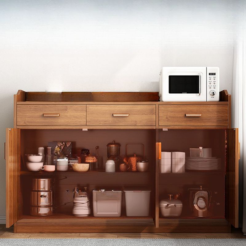 Simplistic Sideboard with 1 Drawer/3 Drawers/2 Drawers Hutch, 2 Shelves, Cabinets, Manufactured Wood Countertop, and 3 Doors/2 Doors