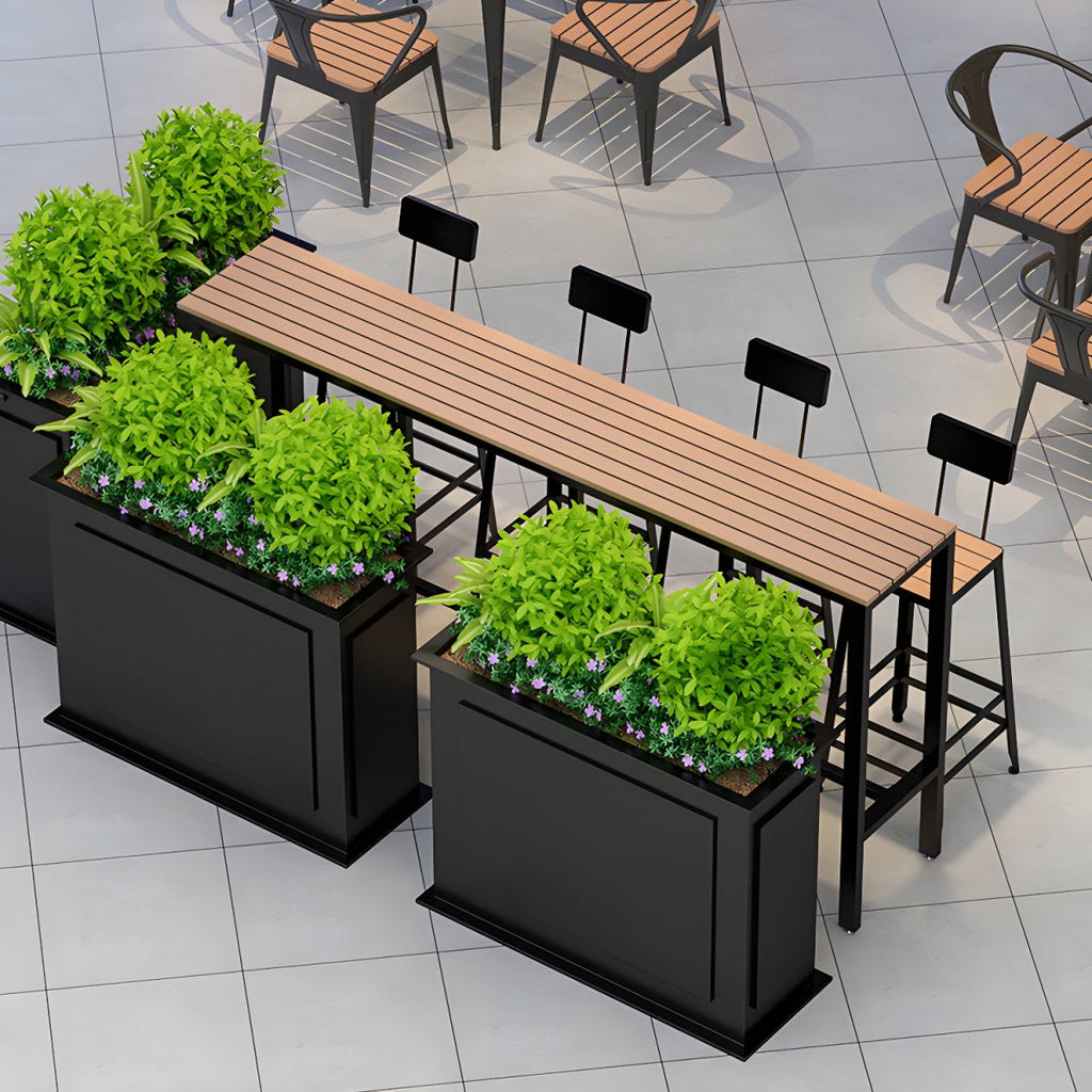 Modern Outdoor Pub Dining Set 1/2/5 Pieces Rectangle Metal Counter Height Pub Set