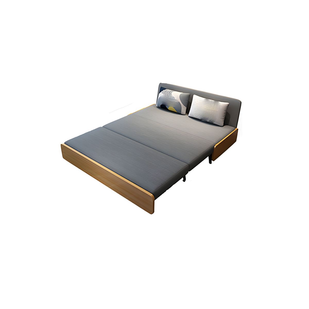 High Wear Resistance Armless Sofa Bed 32.68"H Fabric Tight Back Sofa Bed