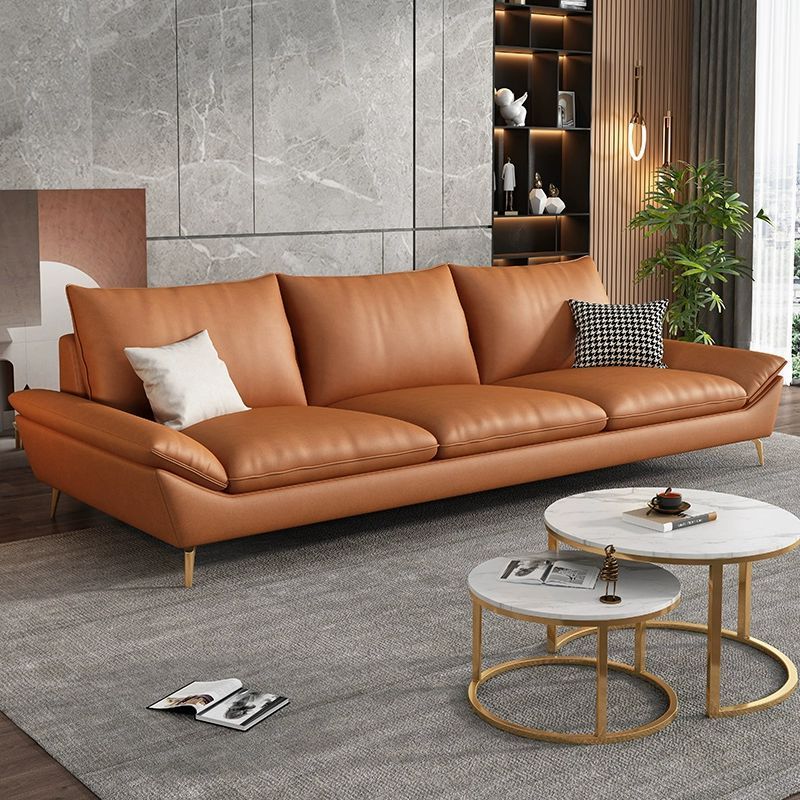 Modern High-Density Sponge Sofa with Water Resistant Seat and Included Pillow