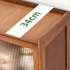 Caramel Vertical Organizing Shelf with 5-Cabinet/4-Cabinet/3 Cabinets, 6-Shelf/5-Shelf/4 Shelves, and Closed Back