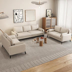 Simple Solid Color Blue/Grey/Orange Sofa with Pillow Back & Square Arm Living Spaces, Scratch Resistant