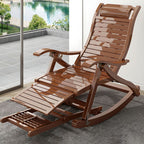 Rocking Accent Chair Wooden Farmhouse Living Room Ladder Reclining