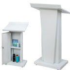 Metal Mobile Full Podium with Storage and Rollers