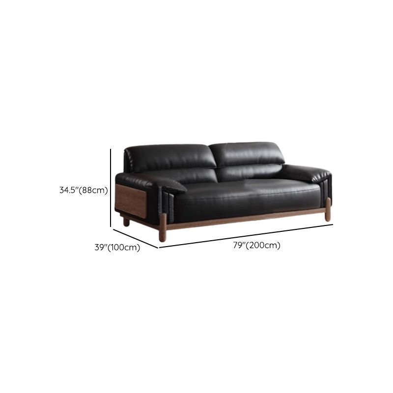 Contemporary Modern Solid Color Water Resistant Standard Sofa in Ink, 2-Seater