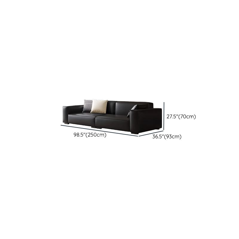 Drawing Room Standard Sofa/Single Sofa in Midnight Black with Armrest and 3 Pillows/1 Pillow