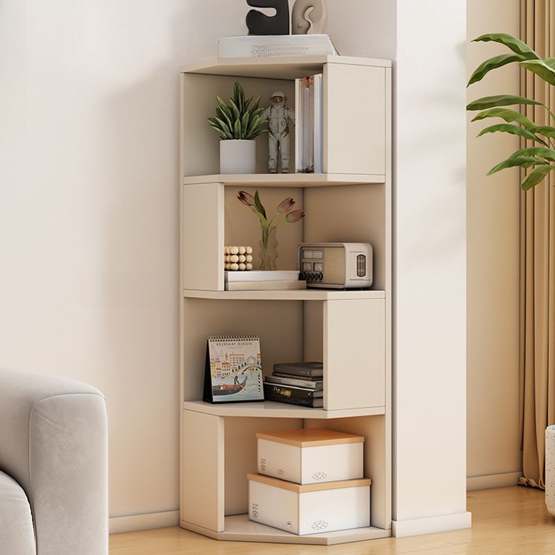 Modern Simple Style Nook Decorative Cabinet with 7/6/5 Exterior Shelves, Laminate Countertop in Light Gray/Chalk/Sand