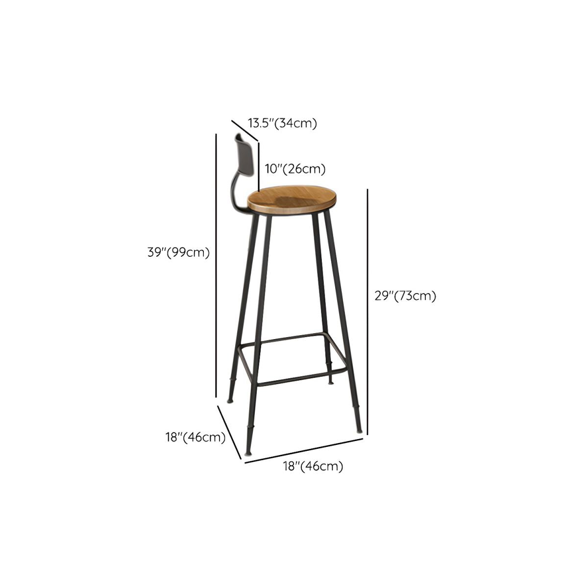 Modern 1/11 Pieces Bar Table Set Rectangle Wood Counter Table with High Stools