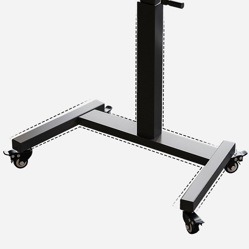 Trendy Engineered Wood Laptop Cart with Flexible Height, Casters, and 4/5/2 Outlets