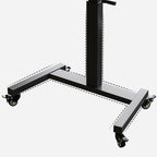 Trendy Engineered Wood Laptop Cart with Flexible Height, Casters, and 4/5/2 Outlets