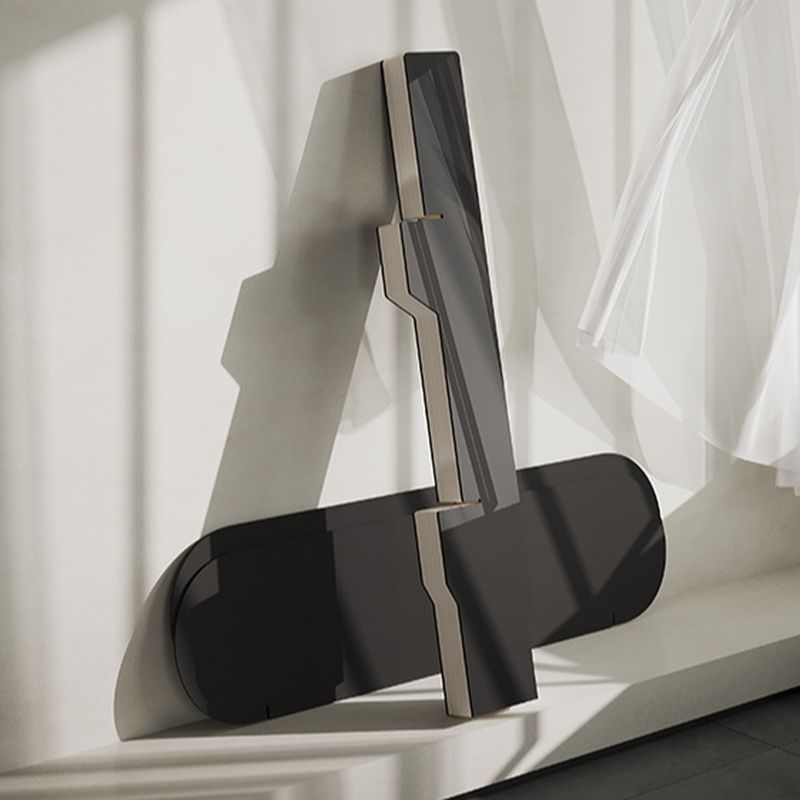 Contemporary Oblong Reception Desk in Ink/Dark Gray Polymerized Material Top