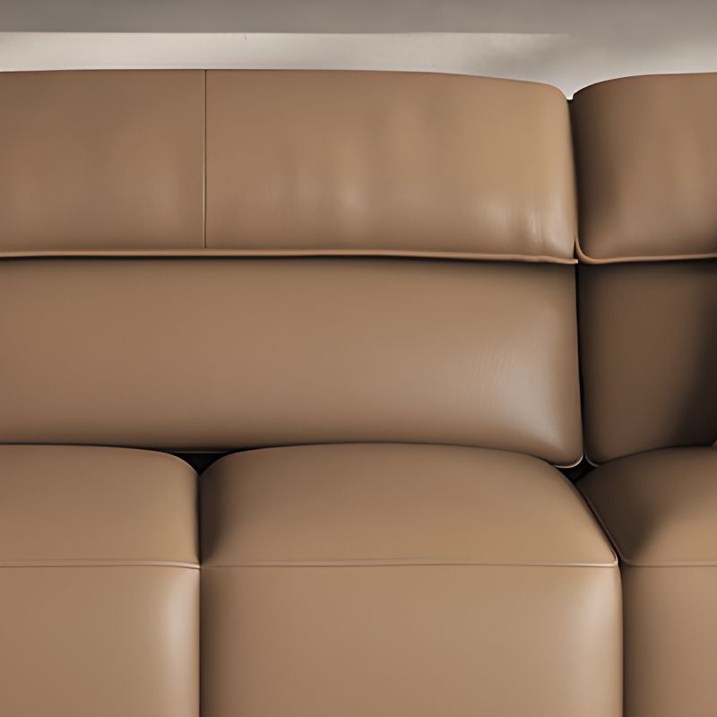 Mocha Full Grain Leather Standard/Single Sofa with 3/1 Pillows