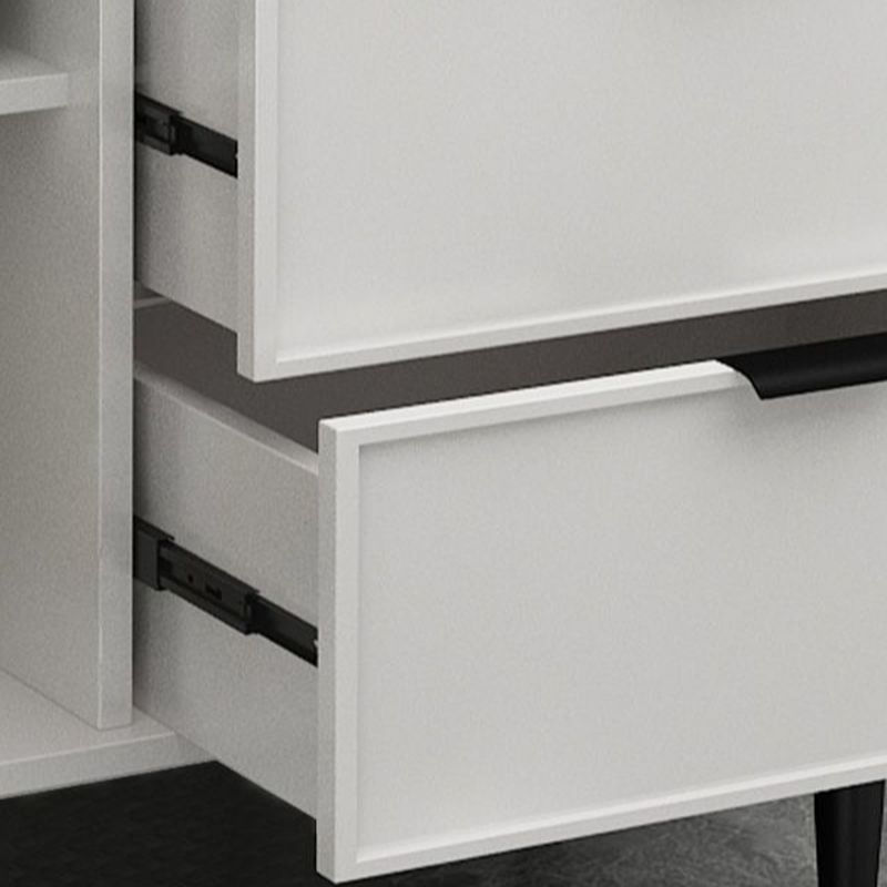 Art Deco Sideboard with 3 Drawers, Standard/Narrow Lumber Countertop, Sliding Doors, and Flexible Shelf