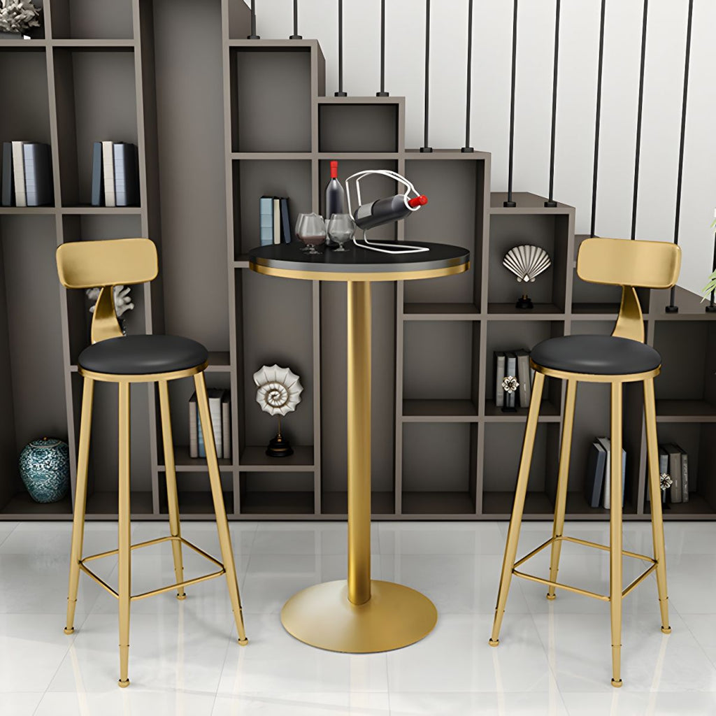 Glam Bar Pub Table Set 1/3/5 Pieces Bar Table and Stools for Dining Room