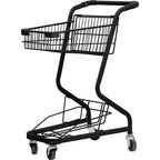 Durable Steel Shopping Cart for All Ages with 1 Shelf