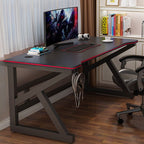 Ink Free Standing Lumber Distortion-resistant Novelty Computer Desk with Sleighing Base and Cable Organizer in a Modern Simple Style