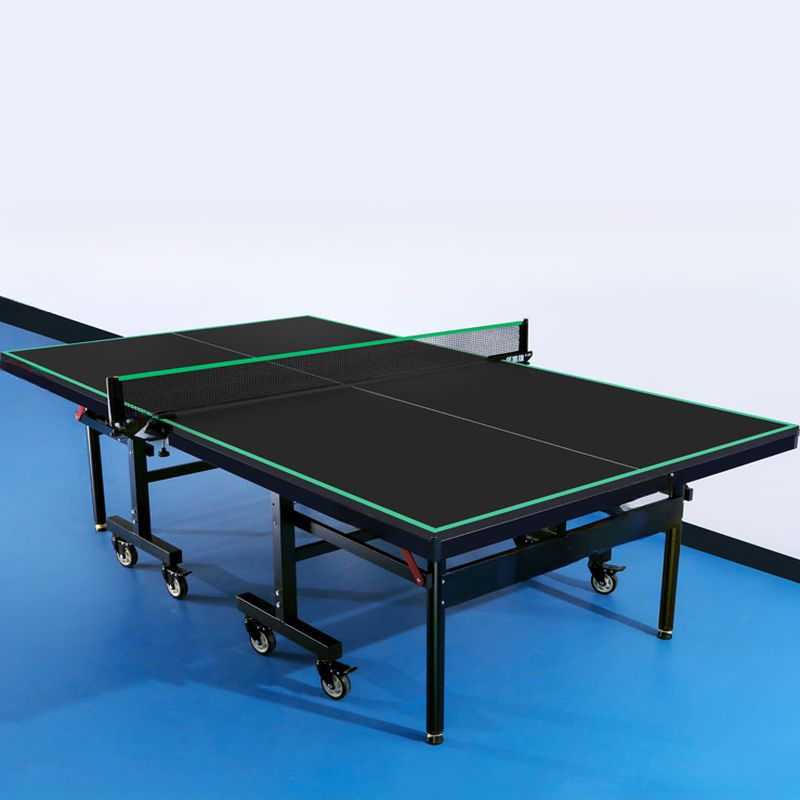 Indoor Matte Black Synthetic Laminate Ping Pong Table