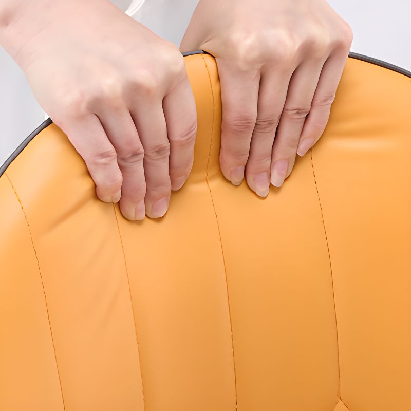 Modish Dinette Armless Chair with Parsons Back, Cushioned Alloy Legs, and Foot Pads