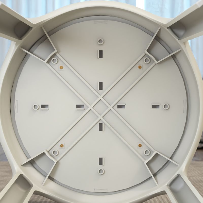 Upholstered Synthetic Material Backless Stool with Upholstered Seat