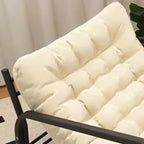 Elegant Black Upholstered Rocking Chair with Slipcover - Modern Style Design for Two People
