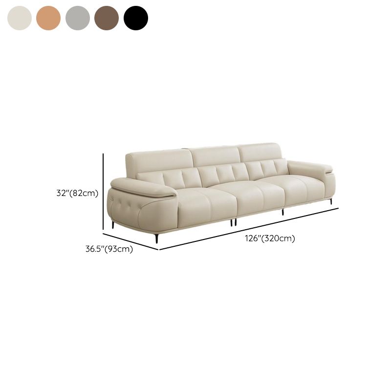 Modish Solid Color Scratch-immune Standard Sofa with Arm for 4-seater/5 Person