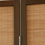 Minimalist Screen Divider in Tan with Translucent Fold-up Design, Available in 3/5/6 Panels, Bambusa Material, Independent