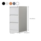 Modern Steel Vertical Filing Cabinet with Lock, Drawers & Self-Close Glides