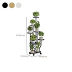 Circular-shaped Metal Flower Stand with 7 Shelves/6 Shelves and Caster Wheels
