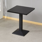 Veneer Dining Table with Pedestal Base, Rainproof Durability, Square Top for 2-seater