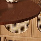 Laminate Dining Table with Pedestal Base, Scratch-repellent for 2-seater/4-seater