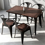 Industrial 1/4/5 Pieces Dining Set Wood Dining Table for Indoor