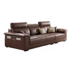 Modish Scratch-immune Standard Sofa/Single Sofa in Auburn with 4-seater/5 Person/6-Seater Capacity, Receptacle Storage, Pillow Top Arm, and 4 Pillows/3 Pillows