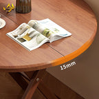 Veneer Dining Table with Crisscross Legs, Scratch-repellent and Foldable, for 4 People/2 People