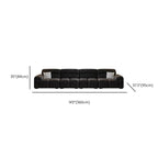 Modish Solid Color Water Resistant/Stain Resistant Standard Sofa/Single Sofa in Midnight Black, Seats 5/4/3 with 3/2/1 Pillows