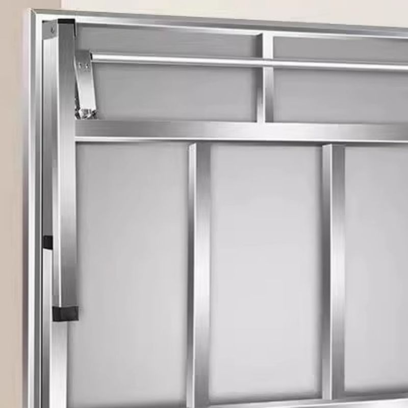 Stainless Steel Trendy Square Foldable Banquet Table, Non-adjustable Height, Scratch-shielded Stainless Alloy Top