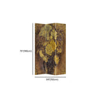 Multicolor Opaque Fold-up Screen Divider with Natural Wood Frame, 4 Panels/3 Panels, Double Sided Print, and Independent Free Standing