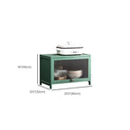 Trendy Green Bambusa Flooring Oven Cabinet with 4 Cabinets, 4 Shelves, and 4 Doors