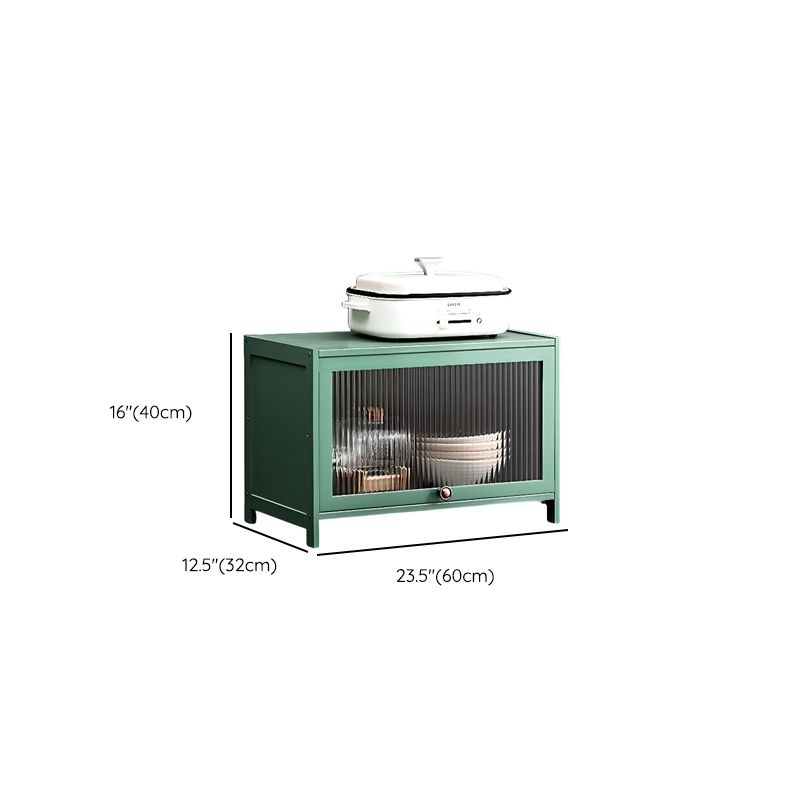 Trendy Green Bambusa Flooring Oven Cabinet with 4 Cabinets, 4 Shelves, and 4 Doors