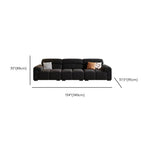 Modish Solid Color Water Resistant/Stain Resistant Standard Sofa/Single Sofa in Midnight Black, Seats 5/4/3 with 3/2/1 Pillows