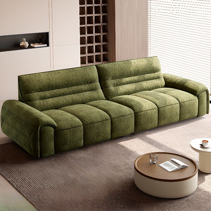 Contemporary Modern Solid Color Water Resistant Standard Sofa with Soft-pile Fabric in Emerald Green for 2 People