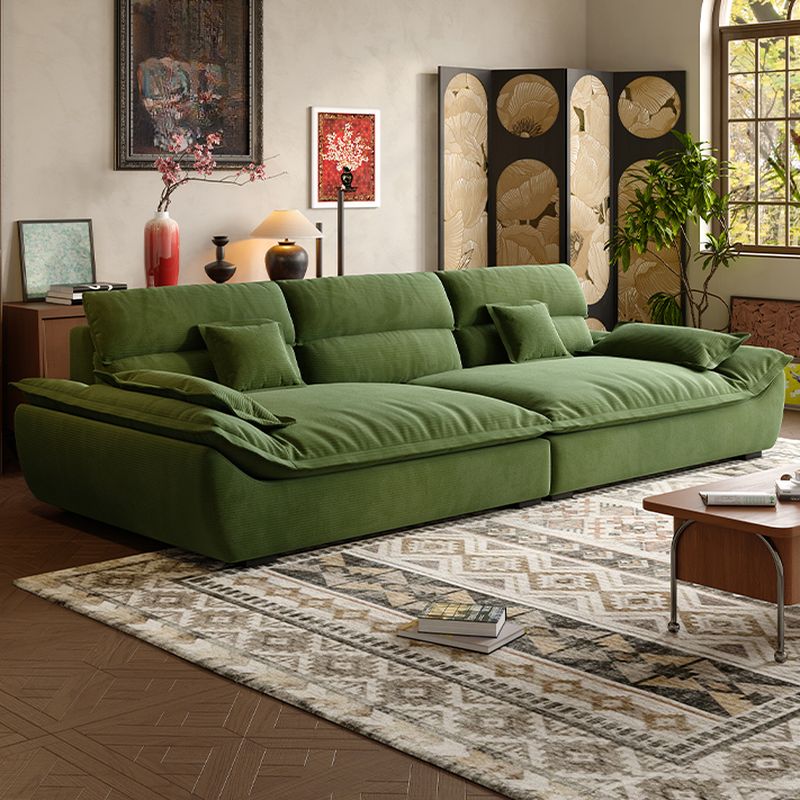 Emerald Green Standard/Single Sofa with Arm and 4/3 Pillows