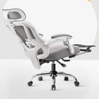 Multi-levelled Single Color Office Chair with Armrest, Wheels, Aluminum Frame, Lumbar Support, Tilt Available, and Glide Movement