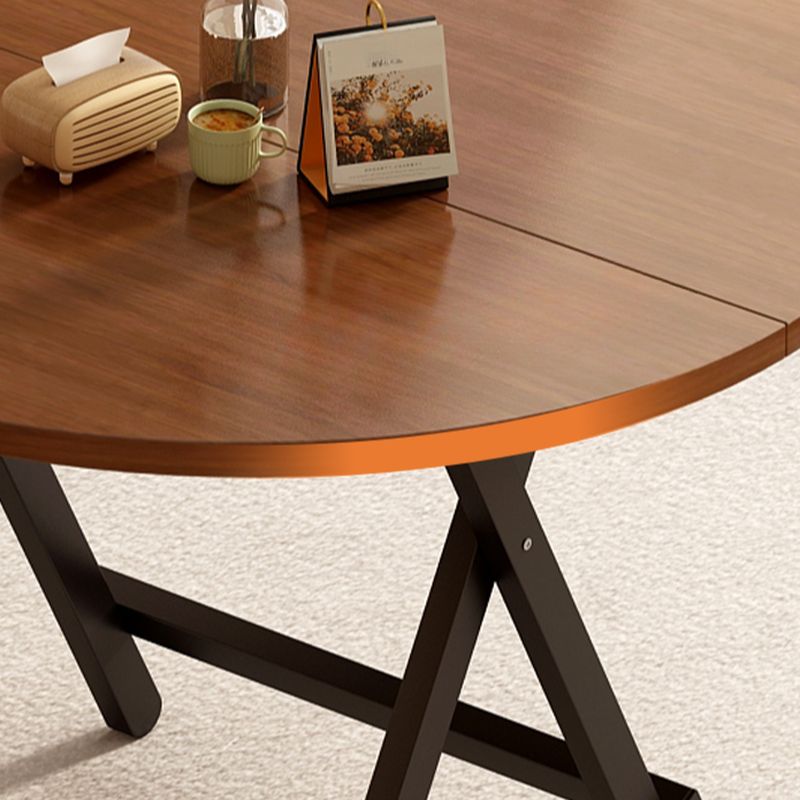 Laminate Dining Table with Crossed Legs, Scratch-repellent, Foldable, 2-seater