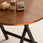Laminate Dining Table with Crossed Legs, Scratch-repellent, Foldable, 2-seater