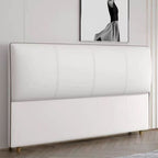 Casual Style Panel Headboard in Natural Wood with No Distressing, Rectangle Shape for King/Queen/Full Bed, Featuring Sponge Upholstery and Standard Height