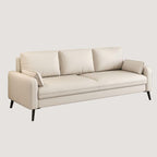 Simple Solid Color Blue/Grey/Orange Sofa with Pillow Back & Square Arm Living Spaces, Scratch Resistant